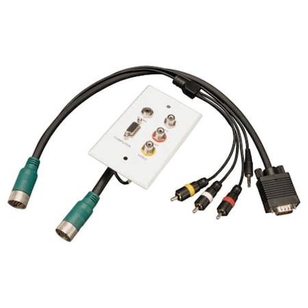 Tripp Lite Easy Pull Connector, RCA, VGA, M/F, 3.5mm EZA-VGACSAX-2