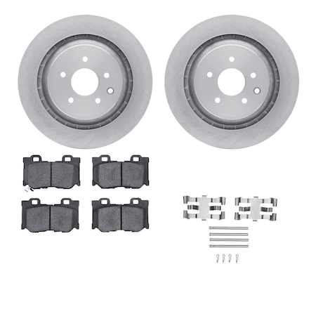 Dynamic Friction Co DFC Brake Rotor with 5000 Brake Pads and Hardware Kit 6512-68065