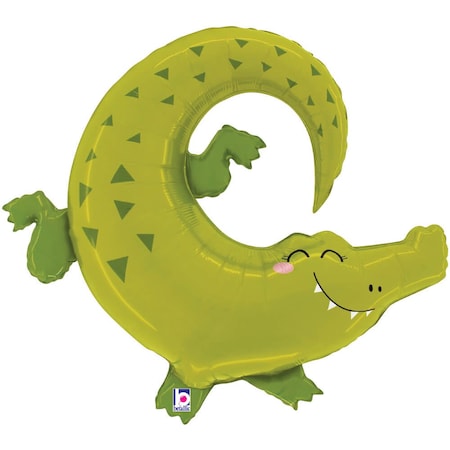 Loonballoon 34 inch JUNGLE Party ALLIGATOR Balloon LB-25304P-B-P