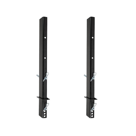 Mytee Products 30in Adjustable C Channel Pipe Stake for Flatbed Trailer Hauler, 2PK PS30-ADJx2