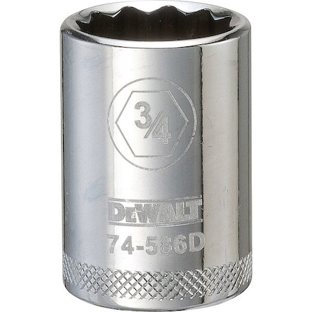 Dewalt Deep Socket, 1/2in, 12-Point, 3/4in, DWMT74586OSP DWMT74586OSP