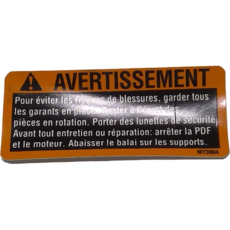 John Deere LABEL, JOHN DEERE OEM M126320 M126320