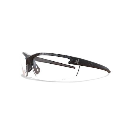 Edge Eyewear Safety Glasses Zorge G2 Wraparound Clear Lens Black Frame DZ111-G2