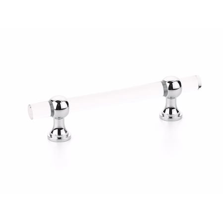 Schaub 4in Center to Center Lumiere Transitional Cabinet Pull Polished Chrome Finish 414-26