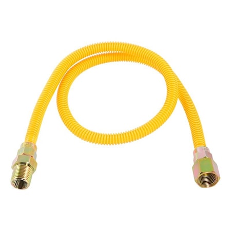 Eastman EZ-10 Series Gas Connector, 36 in L, 1/2 in, FIP x MIP, Epoxy-Coated, 3/8 in 10YE515036B