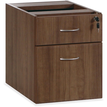 Lorell Pedestal Desk Hanging Pedestal, 15.5" D X 18.9" H, 15.5" W X PVC (Edge), Steel (Slide), Walnut LLR69987