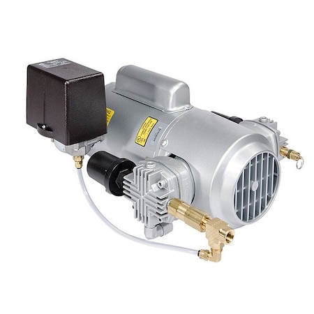 Gast Piston Air Compressor, 0.333 hp, 1 Phase 3LBA-10-M300AX