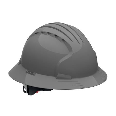 Jsp Full Brim Hard Hat with HDPE Shell, 6-Point Polyester Suspension and Wheel Ratchet Adjustment 280-EV6161-40