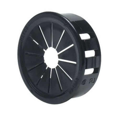 Heyco Thick Panel Universal Bushing Black, 0.500 in. Hole, 100PK 3001