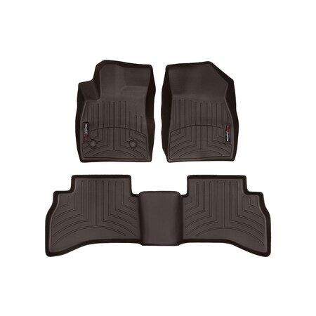 Weathertech Cocoa, Front and Rear Floorliners 471617-1-3
