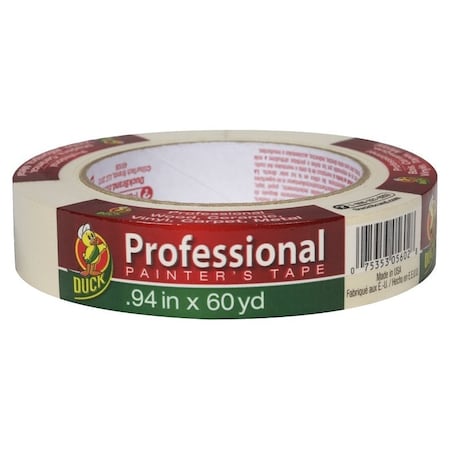 Duck Brand Professional Painter's Tape, 60 yd L, 0.94 in W, Beige 1362488