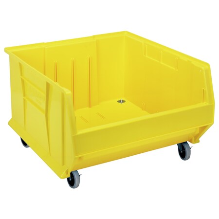 Quantum Food Service QUS967MOB YL Hulk Mobile Stack Shelf Container - 23 7/8 x 22 1/2, Yellow