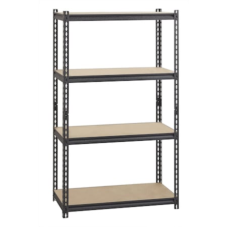 2300 Riveted Steel Shelving 4-Shelf Unit, 18D x 36W x 60H, Black -  IRON HORSE, 20991