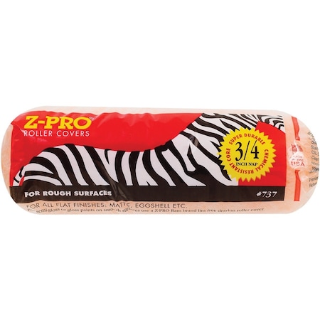 Premier Z-Pro Zebra 9'' x 3/4'' Knit Fabric Roller Cover 737Z