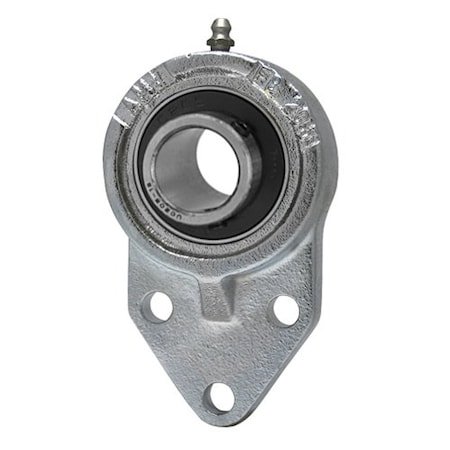 Ami Bearings SINGLE ROW BALL BEARING - 1-5/16in WIDE SET SCREW NICKEL 3-BOLT FLANGE BRACKET UCFB207-21NP