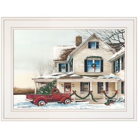 Homeroots Preparing for Christmas 1 White Framed Print Wall Art 404961