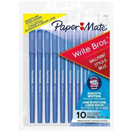 Paper Mate 93134 Stick Pen, Classic, Medium Point Tip, Blue Ink 9313499C