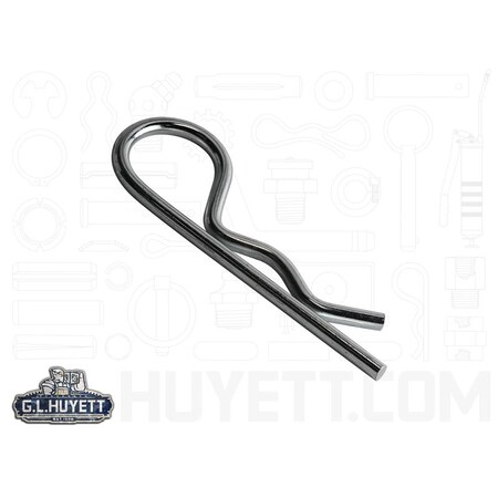 Huyett Bridge Pin, Zinc Plated Spring Steel, 0.243 in Wire Dia x 5.00 in L x Fits 1-1/8 in BP-2109