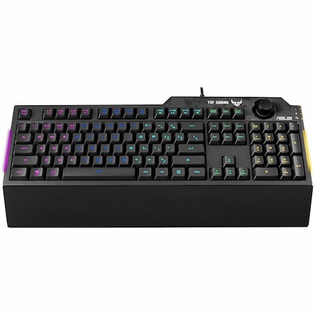 Asus RA04 TUF GAMING K1 RGB KEYBOARD, DEDICATED VOLUME KNOB, SPILL RESISTANCE, S RA04 TUF GAMING K1/CA