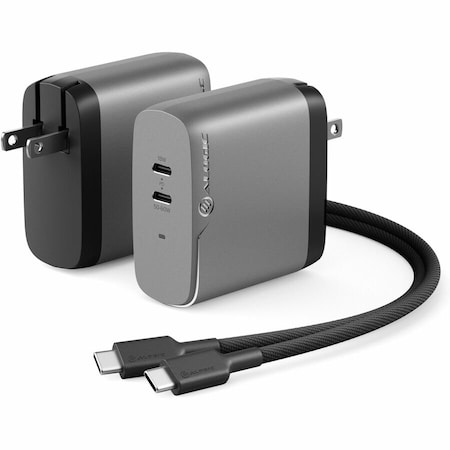 Alogic 2X68 RAPID POWER 68W GAN CHARGER - SPACE GREY WCG2X68SGR-US