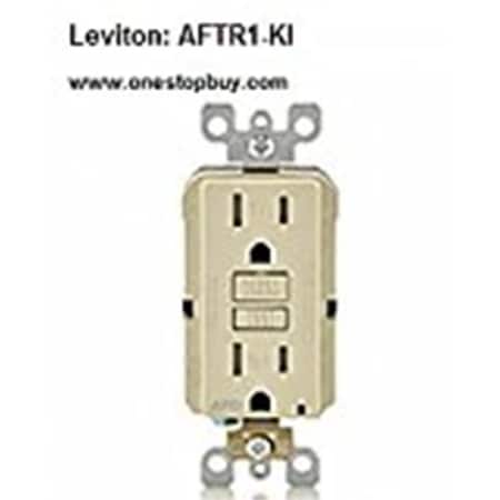Leviton Straight Blade Receptacle, 5-15R, 15 A, 125V AC, 2 Pole, 3 Wire, Self-Grounded R11-AFTR1-0KI