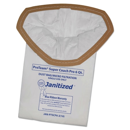 Janitized Vacuum Cleaner Bags, 100 PK JAN-PTSCP6-2(10)