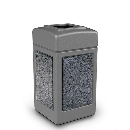 Commercial Zone Products 42-gallon StoneTec Square Open-Top, , Gray w/ Pepperstone 720348K