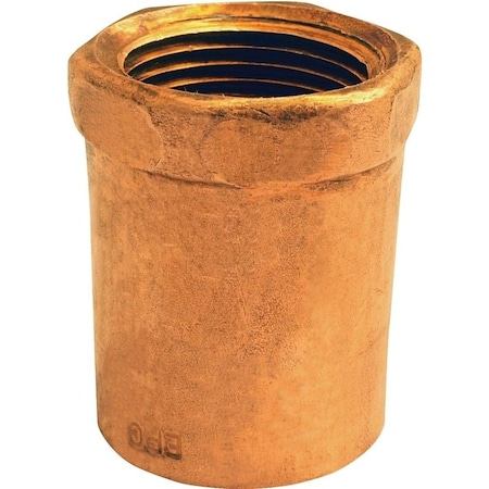Epc Elkhart Products 103R Series Reducing Pipe Adapter, 1/2 x 3/8 in, Sweat x FNPT, Copper 30136