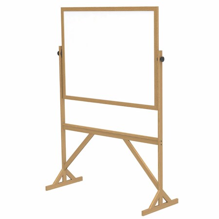 Ghent 72-1/8"x 53.25" Reversible Whiteboard, Wood Frame RMM34