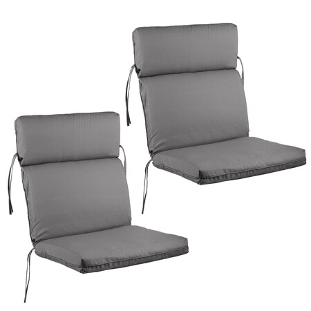Lavish Home High Back Outdoor Chair Cushions for Patio Furniture Seats Water, Fade & UV-Resistant Fabric 82-TEX1061G