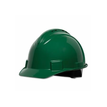 North Short Brim Hard Hat, 4-point Ratchet Suspension, Vented, Green 068-NSB11004