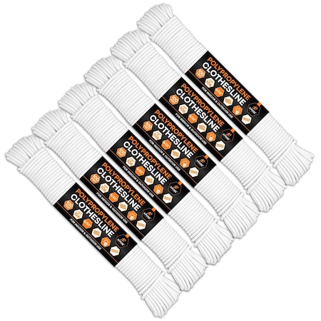 Xpose Safety Plastic Clothes Line 5/32inx100ft, 6PK PCL532-100-6-X-S