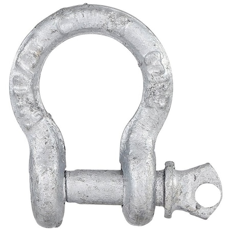 National Hardware Anchor Shackle, 316 in Trade, 650 lb Working Load, 732 in Dia Wire, Steel, Galvanized N100-346