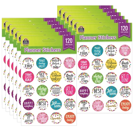 Teacher Created Resources Confetti Words to Inspire Stickers, 120-Piece Set, 12PK TCR5909