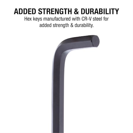 Sunex Sae/Metric 26 Piece Ball End Long Arm Hex Key Set, 2Mm-10Mm, 0.05 In.-3/8 In. 98526BL