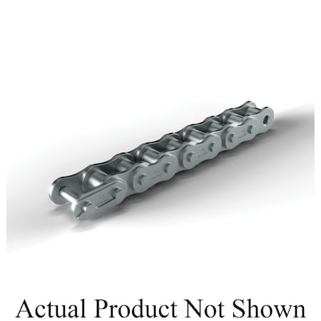 Hkk Chain Riveted Single Pitch Roller chain, 50 ft OAL, 5/8 P, 0.4 Dia x 3/8 in W Roller, 304 SS SR050R1B