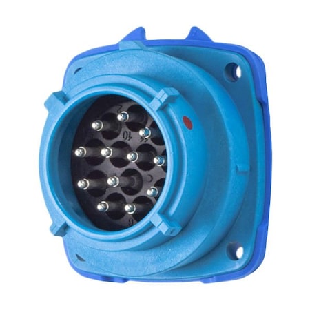 Meltric PN12c INLET POLY BLUE SIZE 1 TYPE 4X IP 69 11P+G 15 A 480 VAC/ VDC 60 Hz 03-A8001