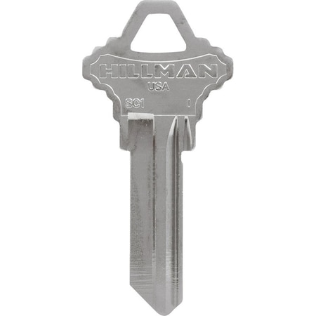 Hillman Traditional Silver House/Office Key Blank SC1 Single For Schlage Locks 85332