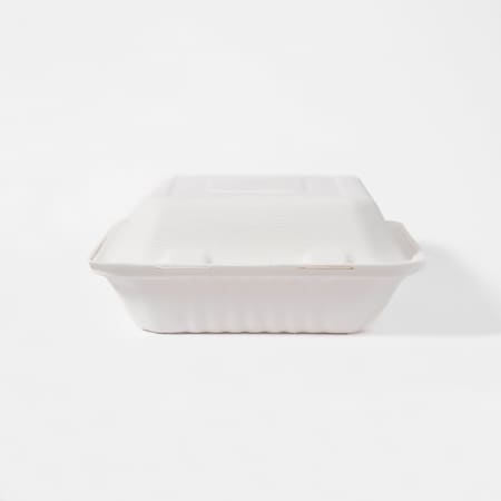 Greenprint Greenprint Fiberware 8x8" Single Compartment Clamshell, 200 ct 88CL200