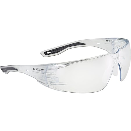 Bolle Safety Safety Glasses, Clear Lens RUSHMN10U