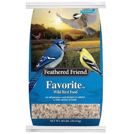 Feathered Friend Favorite Series Wild Bird Food, AllPurpose, 40 lb Bag 14158