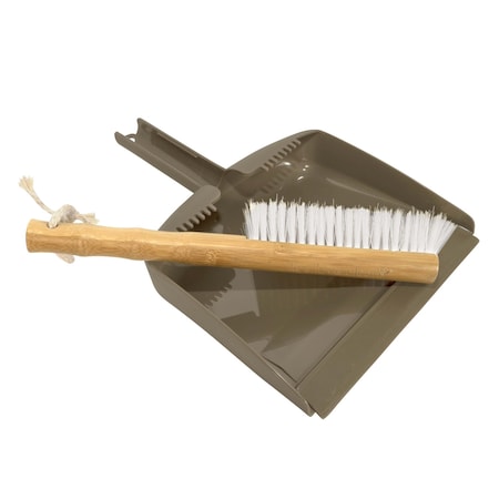 Harper 11.85 in. Bamboo Counter Brush and Dust Pan Set 37501500