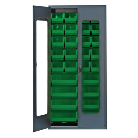 Quantum Storage Systems SPECIALTY CABINET W/ 28 GREEN BINS QSC-C240250GN