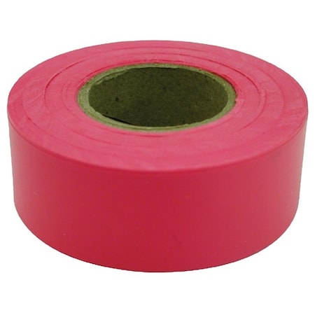 C.H. Hanson Flagging Tape, 150 ft L, 1316 in W, Fluorescent Red, PVC 17002