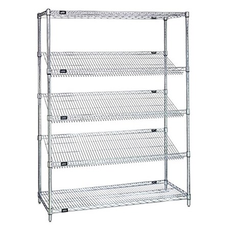 Betterbeds Wire Slanted Shelf Unit 5 Shelves BE1134636