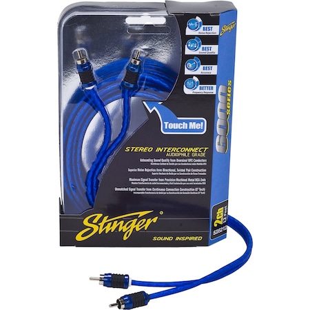Stinger Electronics 12'RCA, SHIELDED DIRECT.TWISTED PR, 6000 SI6212
