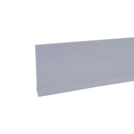 Zoro Select Wall Base Molding, PVC Vinyl, Gray, 48 in L, 4 in H 5MFK0
