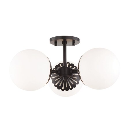 Mitzi Paige 3 Light Semi Flush 16.25 In. Old Bronze H193603-OB