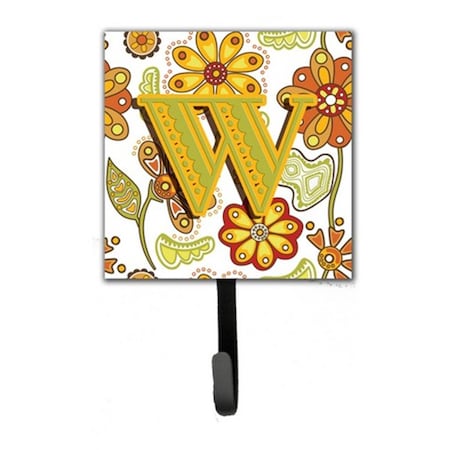 Carolines Treasures Letter W Floral Mustard And Green Leash and Key Holder CJ2003-WSH4