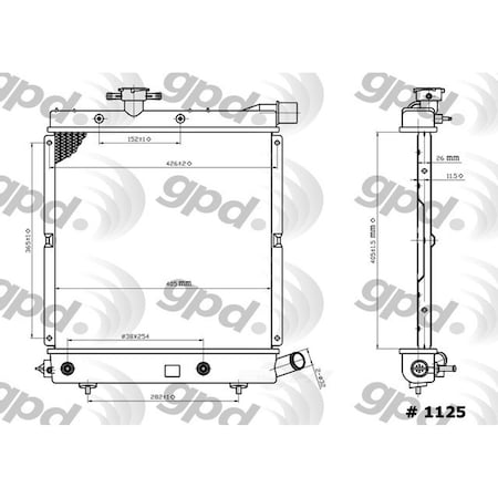 Global Parts Distributors Radiator 1125C